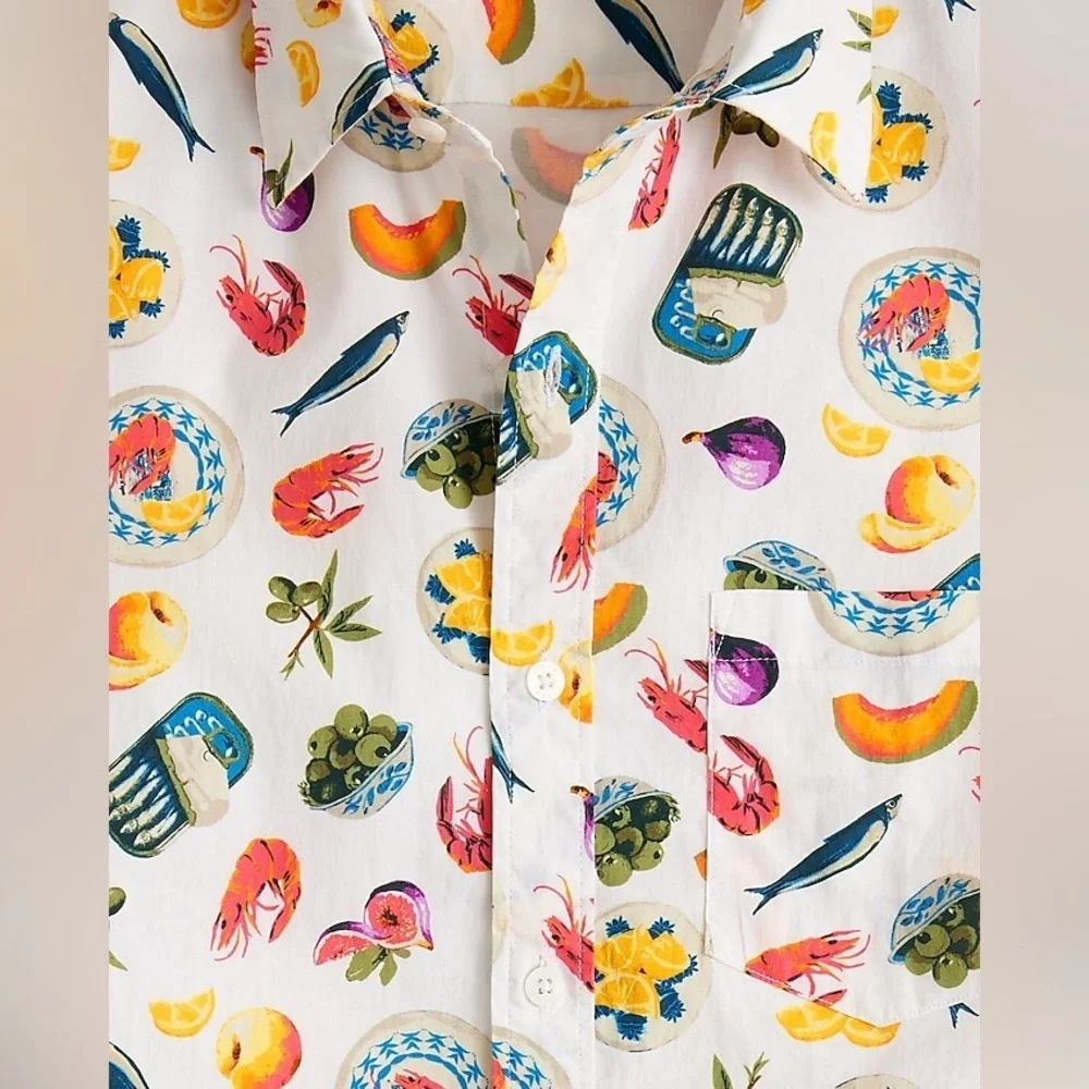 J. Crew Short-sleeve printed flex casual shirt size small